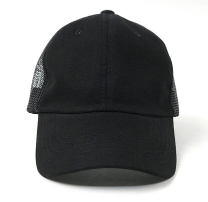 コットンキャップ BIGWATCH正規品 ブラック 6パネル メッシュキャップ ビッグサイズ ビッグワッチ メッシュ ゴルフキャップ スポーツ TCP-11M 春 夏 秋 UVケア
