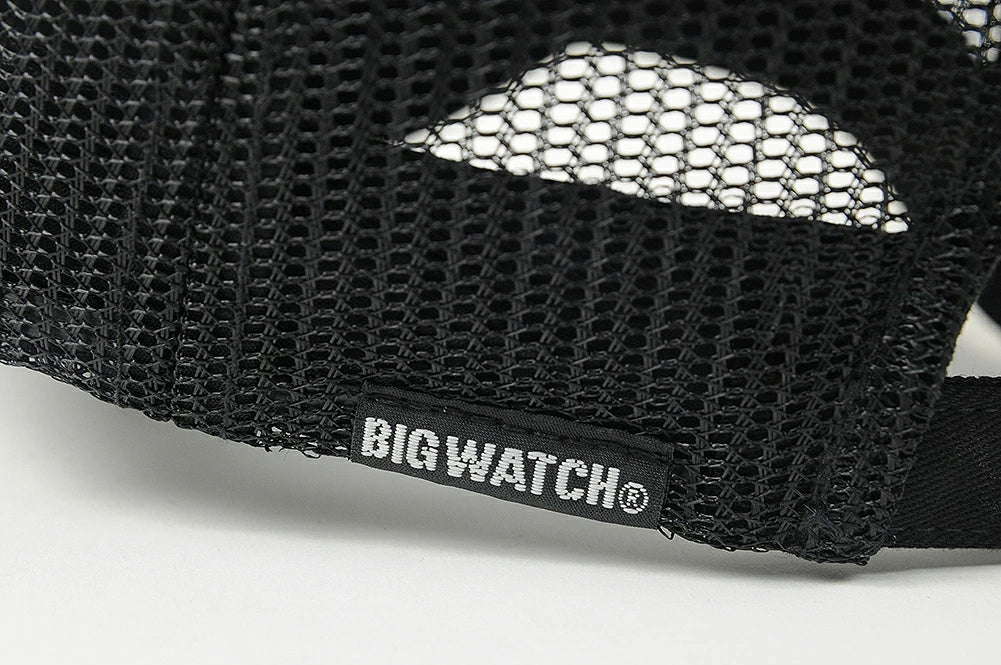 コットンキャップ BIGWATCH正規品 ブラック 6パネル メッシュキャップ ビッグサイズ ビッグワッチ メッシュ ゴルフキャップ スポーツ TCP-11M 春 夏 秋 UVケア