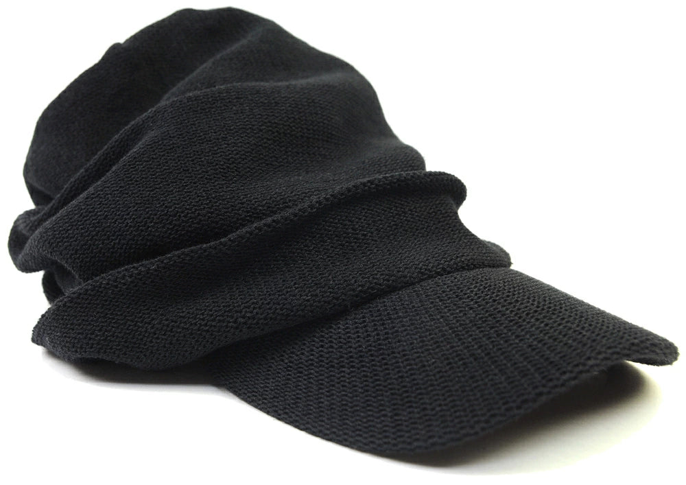 ヘンプシェード ニット ブラック 黒 ニットキャップ ルーズ ビッグワッチ つば付ニット サイズ TH-01 春 秋 冬 春 夏 秋 UVケア BIGWATCH正規品