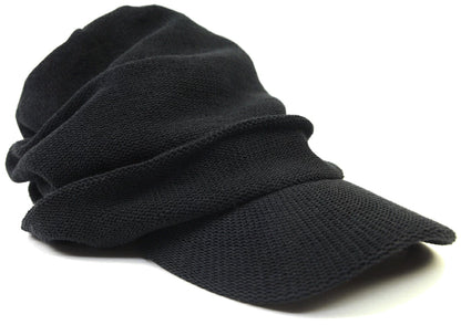 ヘンプシェード ニット ブラック 黒 ニットキャップ ルーズ ビッグワッチ つば付ニット サイズ TH-01 春 秋 冬 春 夏 秋 UVケア BIGWATCH正規品