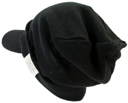 ヘンプシェード ニット ブラック 黒 ニットキャップ ルーズ ビッグワッチ つば付ニット サイズ TH-01 春 秋 冬 春 夏 秋 UVケア BIGWATCH正規品