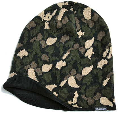 カモ柄(迷彩柄)ニット BIGWATCH正規品 ビッグワッチ ニットキャップ ニット帽  ルーズ ワッチ ビーニー ビッグサイズ TK-01 春 秋 冬