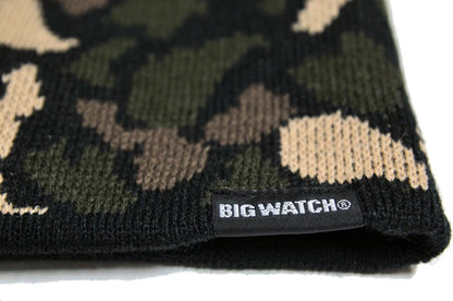 カモ柄(迷彩柄)ニット BIGWATCH正規品 ビッグワッチ ニットキャップ ニット帽  ルーズ ワッチ ビーニー ビッグサイズ TK-01 春 秋 冬