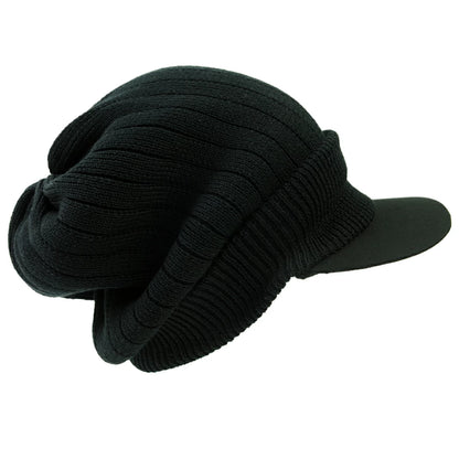 リブニット シェードニットキャップ 帽子 ビッグワッチ シェード ニット 黒 TR-01 春 夏 秋 UVケアBIGWATCH正規品