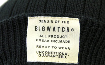 リブニット シェードニットキャップ 帽子 ビッグワッチ シェード ニット 黒 TR-01 春 夏 秋 UVケアBIGWATCH正規品