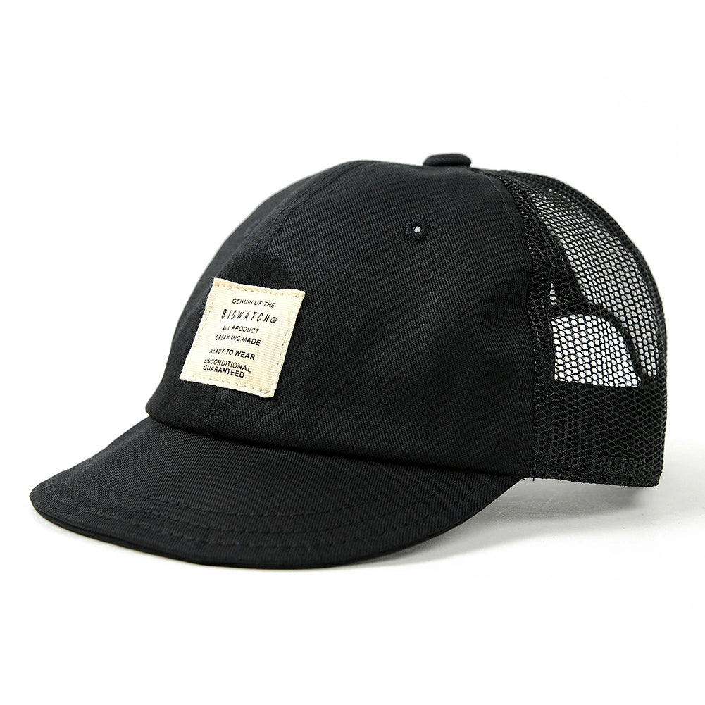 ブリッジキャップ BIGWATCH正規品 黒 ブラック ビッグサイズ ビッグワッチ メッシュキャップ つば 短い アンパイア UCPM-01 春 夏 秋