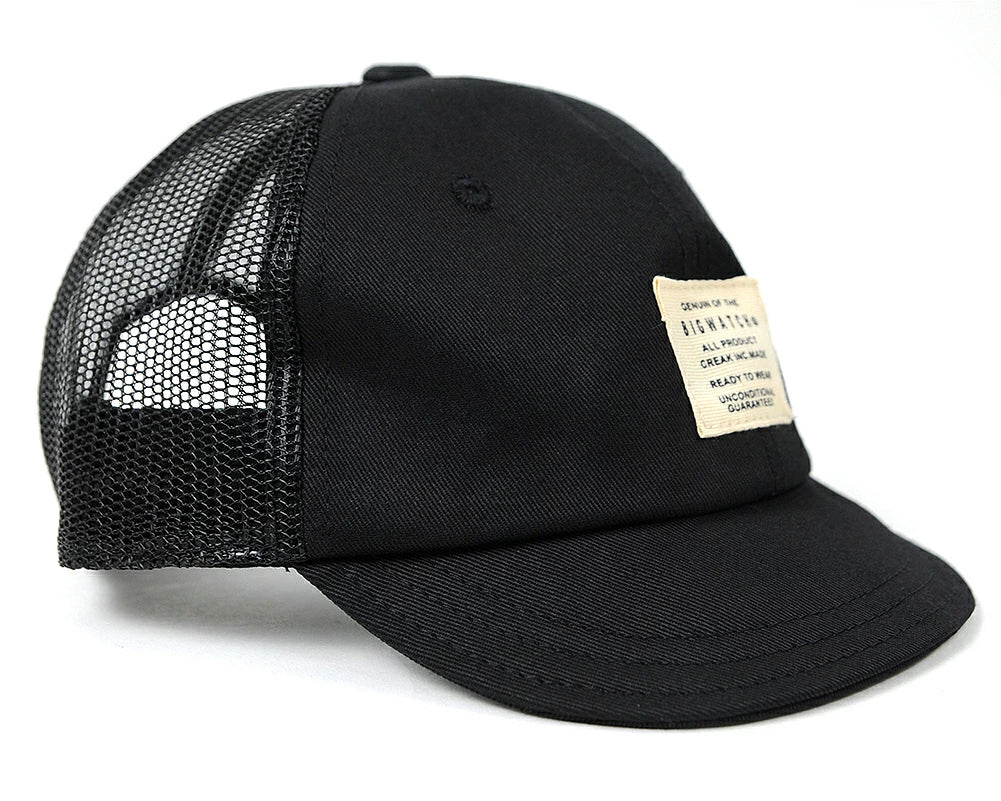 ブリッジキャップ BIGWATCH正規品 黒 ブラック ビッグサイズ ビッグワッチ メッシュキャップ つば 短い アンパイア UCPM-01 春 夏 秋