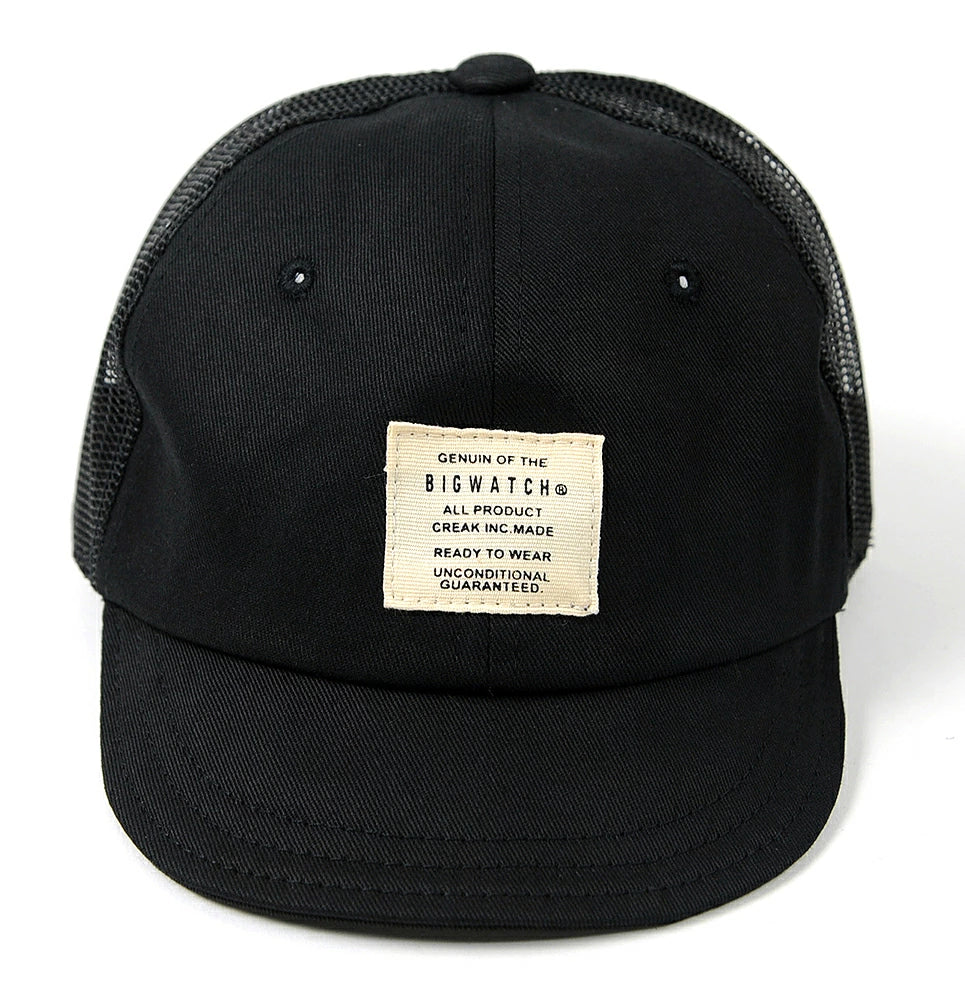 ブリッジキャップ BIGWATCH正規品 黒 ブラック ビッグサイズ ビッグワッチ メッシュキャップ つば 短い アンパイア UCPM-01 春 夏 秋