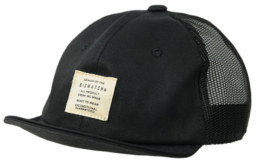 ブリッジキャップ BIGWATCH正規品 黒 ブラック ビッグサイズ ビッグワッチ メッシュキャップ つば 短い アンパイア UCPM-01 春 夏 秋