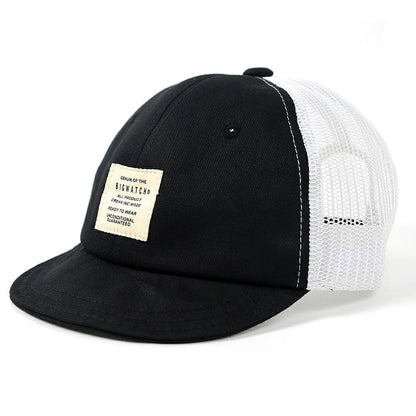 ブリッジキャップ BIGWATCH正規品 ブラック/ホワイト ビッグワッチ メッシュキャップ つば 短い アンパイア UCPM-02 春 夏 秋