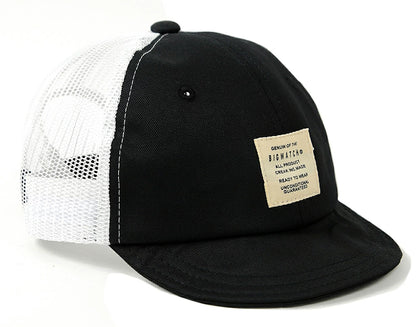 ブリッジキャップ BIGWATCH正規品 ブラック/ホワイト ビッグワッチ メッシュキャップ つば 短い アンパイア UCPM-02 春 夏 秋