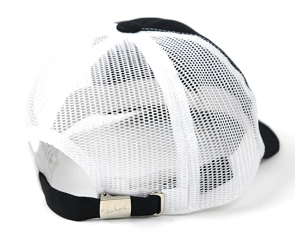 ブリッジキャップ BIGWATCH正規品 ブラック/ホワイト ビッグワッチ メッシュキャップ つば 短い アンパイア UCPM-02 春 夏 秋
