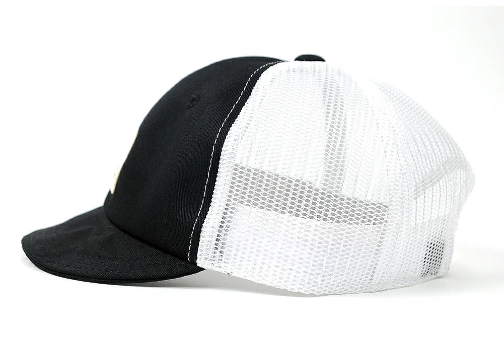 ブリッジキャップ BIGWATCH正規品 ブラック/ホワイト ビッグワッチ メッシュキャップ つば 短い アンパイア UCPM-02 春 夏 秋