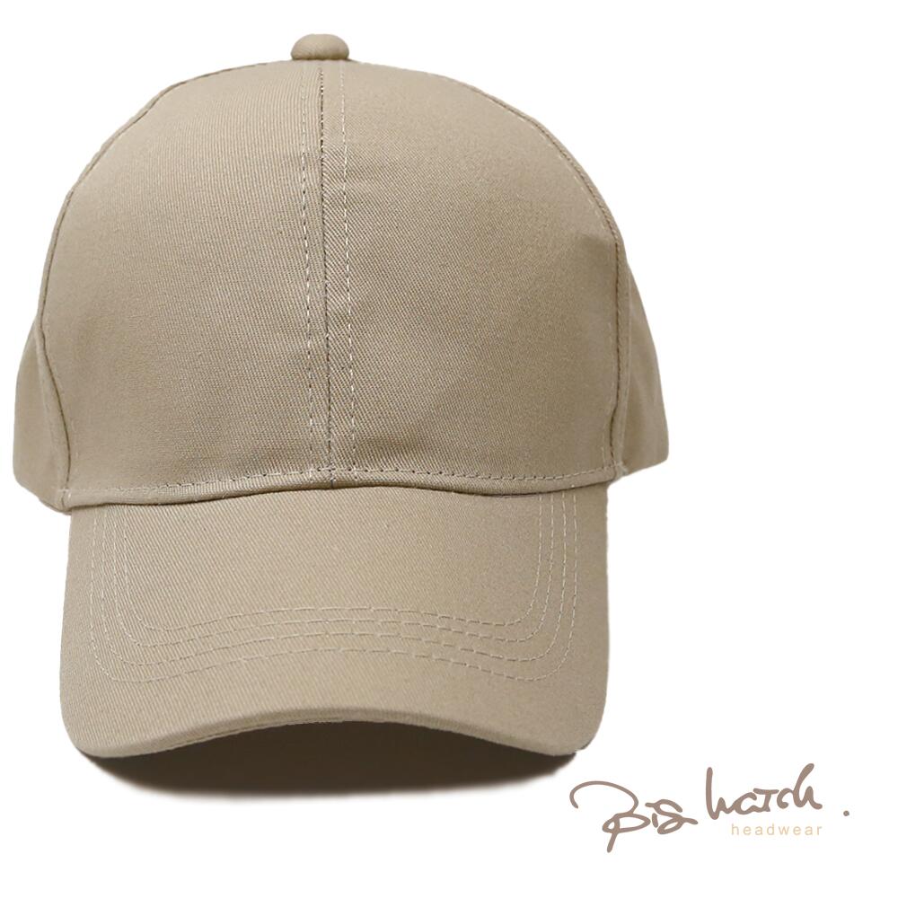 無地 ６パネルキャップ グレージュ ベージュ BIGWATCH キャップ WC-01 春夏 秋 UVケア 男女兼用サイズ レディース 帽子