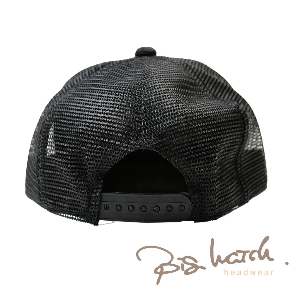 無地 ヘンプ キャップ BIGWATCH ビッグワッチ オールブラック 黒 メッシュ WCPM-09B 春夏 男女兼用サイズ 帽子 レディース