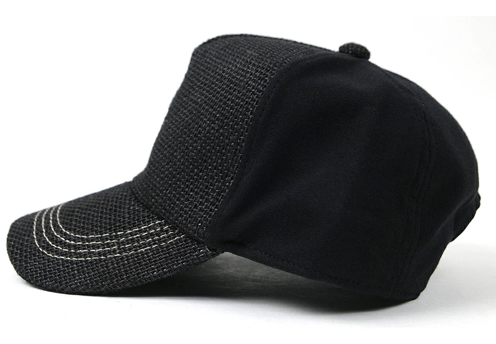 無地 ヘンプ コットン キャップ ビッグワッチ BIGWATCH正規品 オールブラック 黒 WCPMCT-01 春 夏 秋 男女兼用サイズ キャップ
