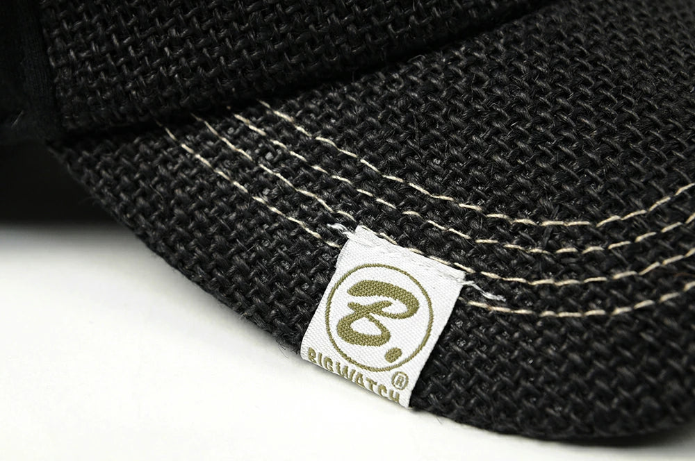 無地 ヘンプ コットン キャップ ビッグワッチ BIGWATCH正規品 オールブラック 黒 WCPMCT-01 春 夏 秋 男女兼用サイズ キャップ