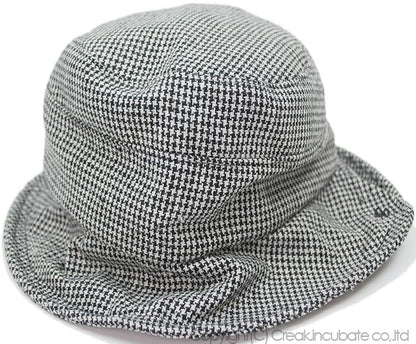 ハット ツイード ビッグワッチ BIGWATCH グレー 千鳥格子 ハウンドトゥース ドッグトゥース グレンチェック WH-02 春 夏 秋 UVケア バケットハット 大きいサイズ メンズ 帽子 レディース