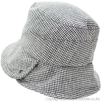 ハット ツイード ビッグワッチ BIGWATCH グレー 千鳥格子 ハウンドトゥース ドッグトゥース グレンチェック WH-02 春 夏 秋 UVケア バケットハット 大きいサイズ メンズ 帽子 レディース