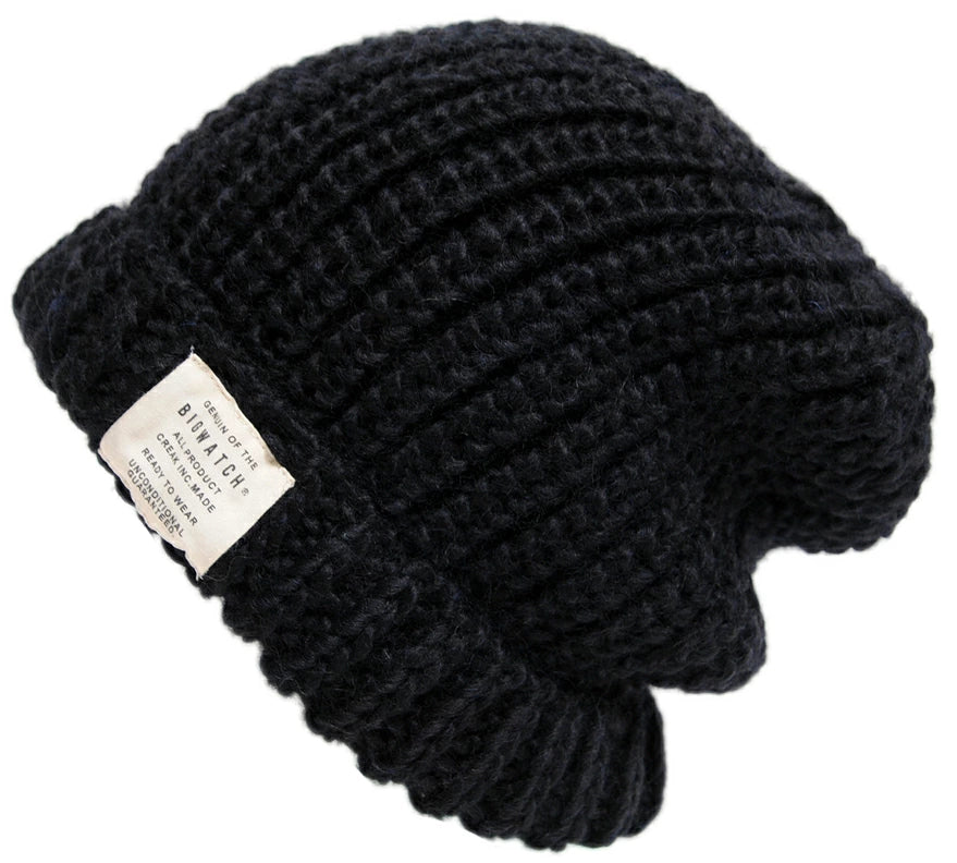ウール ビッグワッチ ブラック 黒 BIGWATCH正規品 ニットキャップ 大きめサイズ ワッチキャップ 防寒対策 W-03 春 秋 冬 大きいサイズ メンズ 帽子 ニット帽 ロング