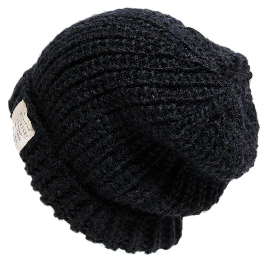 ウール ビッグワッチ ブラック 黒 BIGWATCH正規品 ニットキャップ 大きめサイズ ワッチキャップ 防寒対策 W-03 春 秋 冬 大きいサイズ メンズ 帽子 ニット帽 ロング