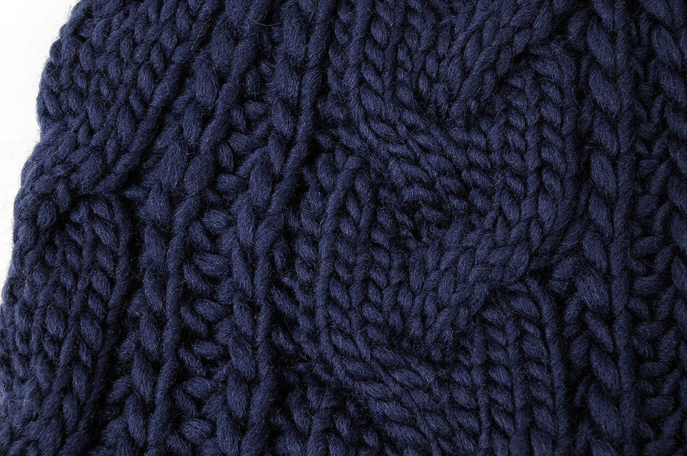 ケーブル ロングウールニットワッチ 大きいサイズ メンズ 帽子 BIGWATCH正規品 ニットキャップ ウール100% ケーブル ビーニーネイビー 紺 防寒 W-07 春 秋 冬 ビッグワッチ