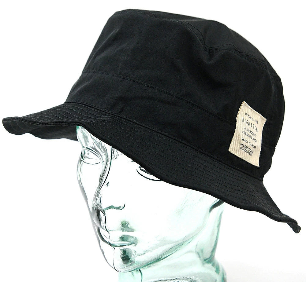撥水加工 ハット 3色 メンズ ウォータープルーフ ハット ブラック サファリ ワイヤー フェスハット ビッグワッチ WPHA-01 春 夏 秋 UVケア バケットハット BIGWATCH正規品