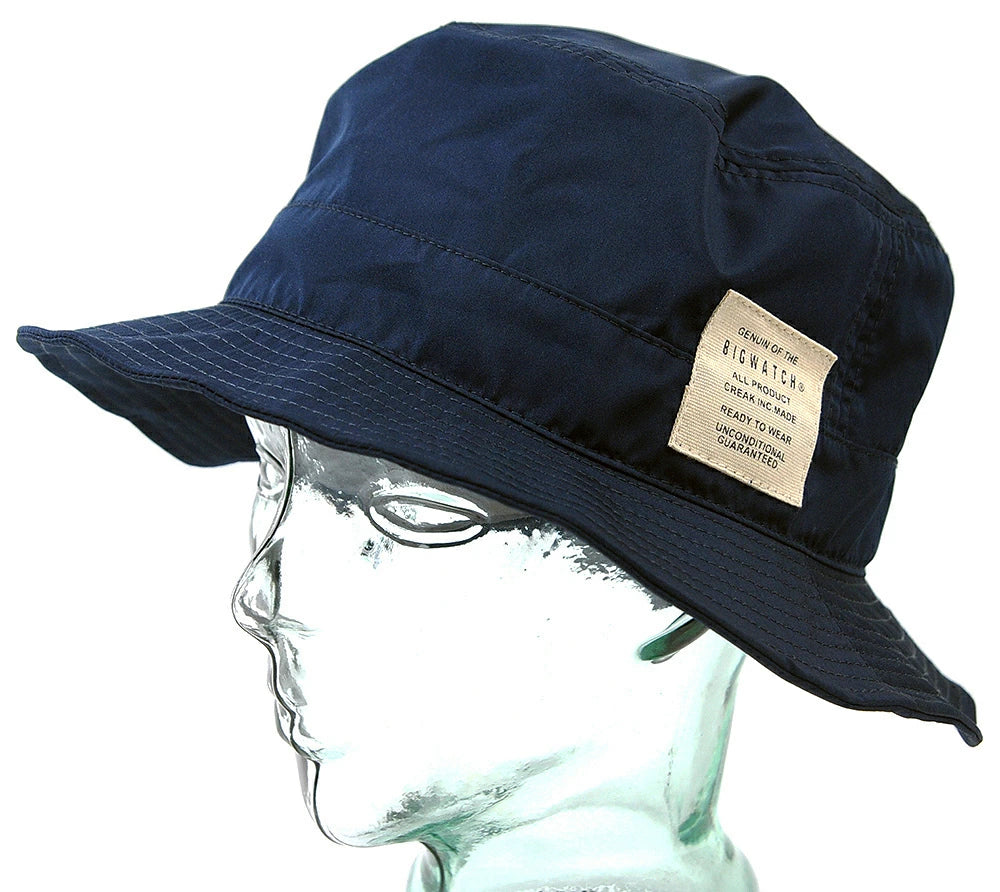撥水加工 ハット 3色 メンズ ウォータープルーフ ハット ブラック サファリ ワイヤー フェスハット ビッグワッチ WPHA-01 春 夏 秋 UVケア バケットハット BIGWATCH正規品