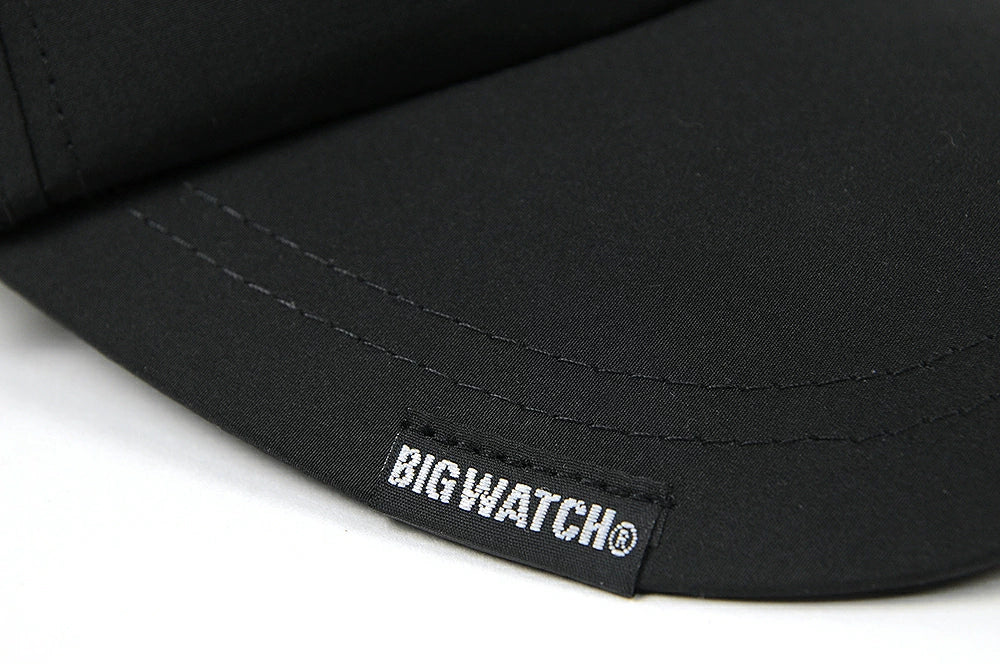 ウォータープルーフ（撥水加工）ラウンドキャップ BIGWATCH正規品 ブラック キャップ ビッグワッチ ゴルフ スポーツ ランニング 帽子 WPR-01 春 夏 秋 UVケア メンズ 帽子