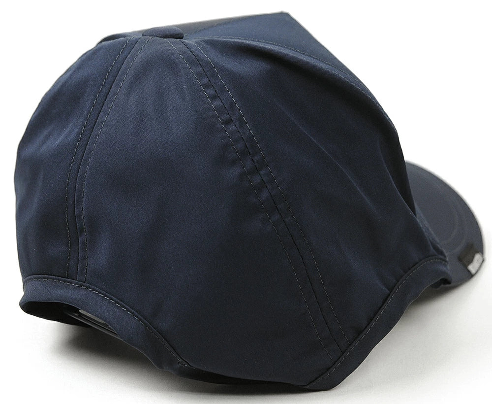 ウォータープルーフ（撥水加工）ラウンドキャップ BIGWATCH正規品 ネイビー キャップ ビッグワッチ ゴルフ スポーツ ランニング 帽子 WPR-02 春 夏 秋 UVケア メンズ 帽子