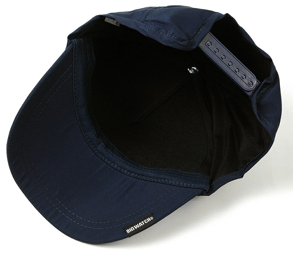 ウォータープルーフ（撥水加工）ラウンドキャップ BIGWATCH正規品 ネイビー キャップ ビッグワッチ ゴルフ スポーツ ランニング 帽子 WPR-02 春 夏 秋 UVケア メンズ 帽子