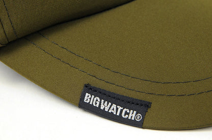 ウォータープルーフ（撥水加工）ラウンドキャップ BIGWATCH正規品  キャップ カーキ ビッグワッチ ゴルフ スポーツ ランニング 帽子 WPR-04 春 夏 秋 UVケア メンズ 帽子